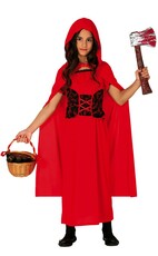 Dievčenský kostým Tmavá červená čiapočka