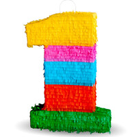 Piñata číslo 1 farebná (50x35x7,5 cm)