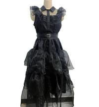 Čierne čipkované šaty Wednesday Addams
