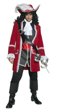 Pánsky kostým pirátsky kapitán, červený