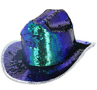 Kovbojský klobúk Deluxe, modrozelený