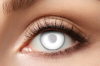 Certifikované trojmesačné farebné kontaktné šošovky nedioptrické slepé biele, priehľadné 84092041.M92