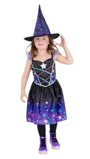 Dievča kostým čarodejnice s hviezdami