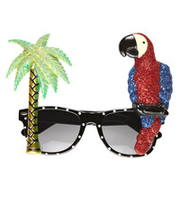 Havajské okuliare s palmou a papagájom