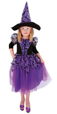 Detský kostým čarodejnice fialová čarodejnica /Halloween