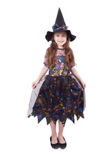 Detský kostým čarodejnica farebná