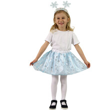 Detský kostým TUTU sukne s čelenkou zimné kráľovstvo