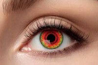 Certifikované týždenné farebné kontaktné šošovky nedioptrické, červené monštrum 84095241.W55