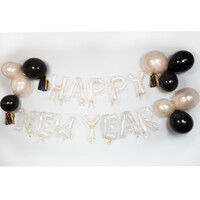 Balónová girlanda Happy new year (šťastný nový rok)