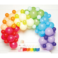 Balónová girlanda v dúhových farbách (4 m, 78 balónov)