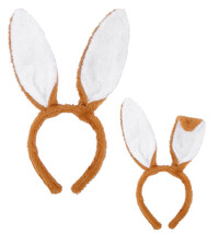 Čelenka hnedobiele uši králik