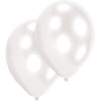 Perleťovo biely latexový balónik (priemer 27 cm)