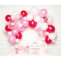 Ružový balónový girlanda (4 m, 70 balónov)