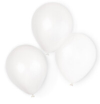 Sada 10 bielych latexových balónov (priemer 20 cm)