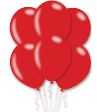 Sada 10ks metalických červených balónov (priemer 27 cm)