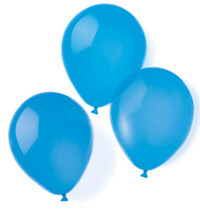 Sada 10 modrých latexových balónov (priemer 20 cm)