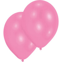 Sada 10ks ružových latexových balónov (priemer 27 cm)