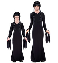 Dievčenské dlhé šaty Wednesday Addams