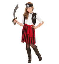 Dievčenský kostým pirátske dievča so sukňou