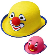 Klaunský klobúk s nosom - Žltý (II. Akosť)