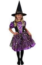 Detský kostým čarodejnice fialovo-čierny e-balík