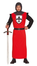 Pánsky rytiersky kostým, červený