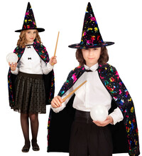 Detská čarodejnícka súprava (klobúk, plášť)