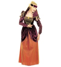 Stredoveká kráľovná, dámsky kostým