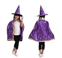 Detský kabát fialový s čarodejníckym klobúkom/Halloween