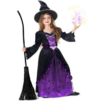 Dievčenské kostým čarodejnice fialová, veľkosť 7-9 rokov