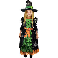 Dievčenský kostým čarodejnice s opaskom, veľkosť 7-9 rokov