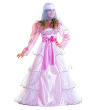 Dievčenský kostým ružová nevesta/princezná
