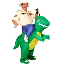 Nafukovací kostým prieskumníka a dinosaura