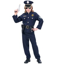 Chlapčenský kostým policajta, tmavomodrý
