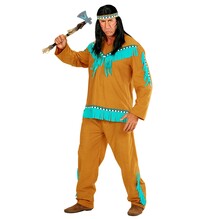 Pánsky indiánsky kostým s modrými doplnkami