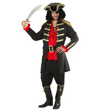 Pánsky kostým pirátskeho kapitána, čierny
