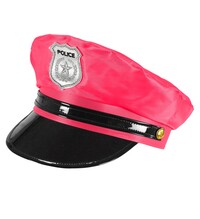 Ružová neónová policajná čiapka