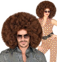 Hnedá oversize afro parochňa