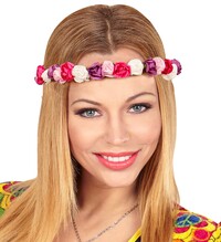 Dámska čelenka, farebné kvety