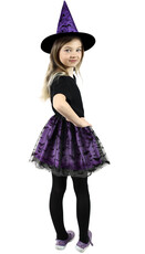 Detský kostým čarodejnice netopierka tutu sukňa s klobúkom