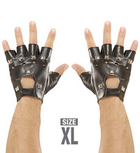 Kožené rukavice bez prstov XL