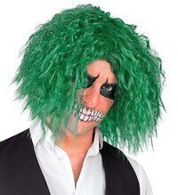 Pánska parochňa zlovestný klaun (Joker), zelená