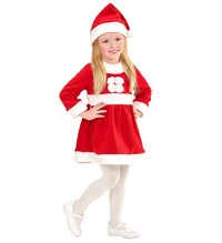 Dievčenský kostým Miss Santa (šaty, čiapka)