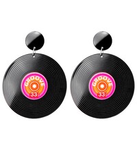 Náušnice v tvare vinylových platní z 80. a 90. rokov