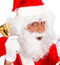 Santa Claus kučeravá parochňa s fúzmi