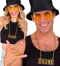Zlatý náhrdelník "drunk" 65 cm
