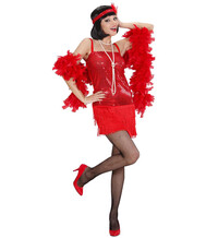 Červené dámske šaty Flapper
