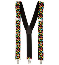 Farebné bodkované šle (podväzky)