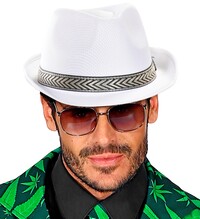 Biely klobúk fedora