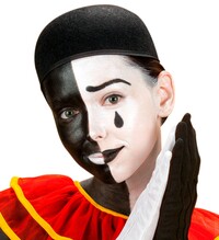 Detský klobúk smutný klaun (pierrot)